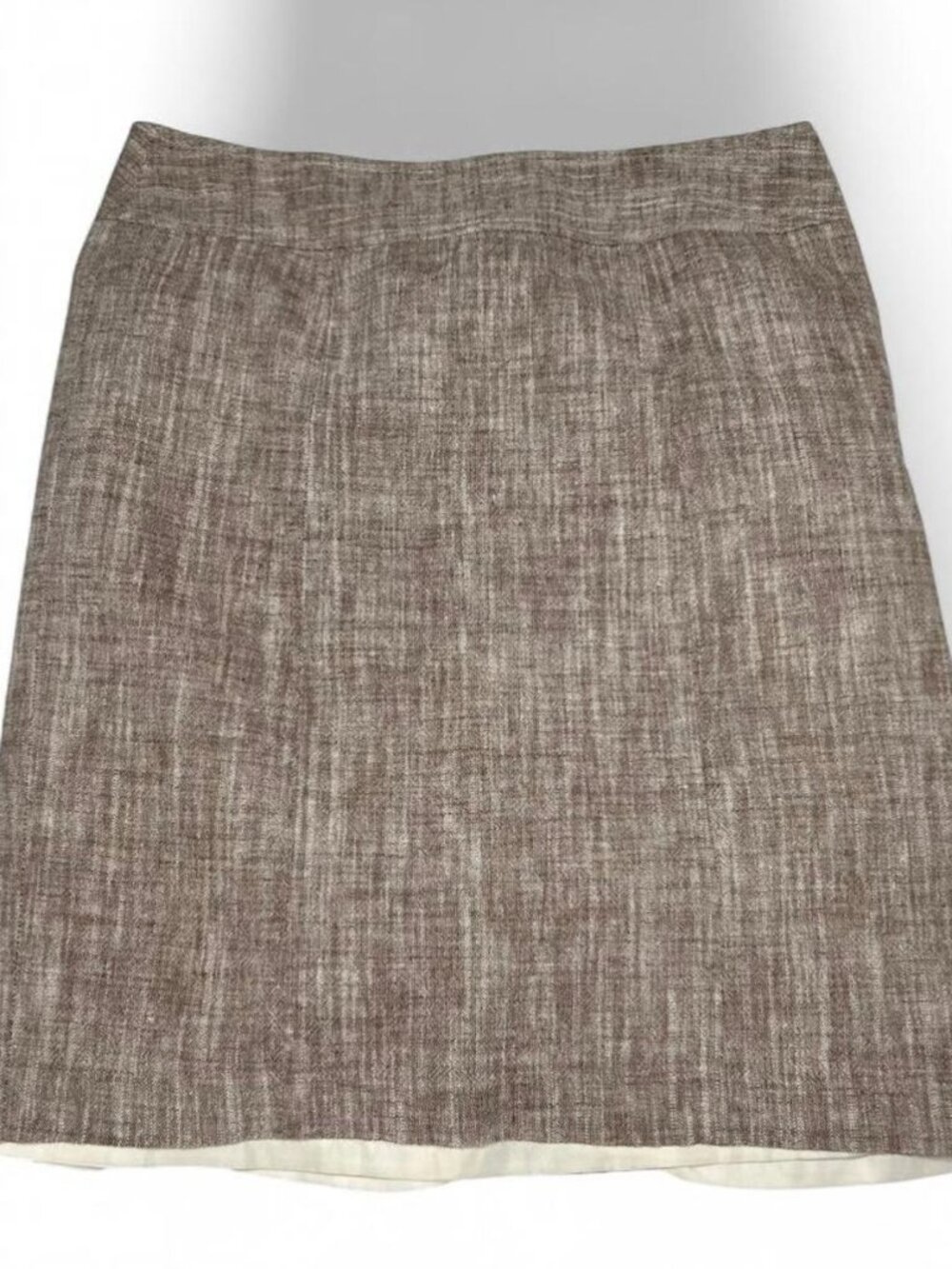 Ann Taylor Vintage Brown Linen Pencil Skirt 4